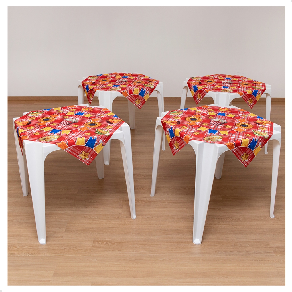 Toalhas de Mesa Festa Junina em Tecido 75x75cm 4 unidades em Oferta na Shopee