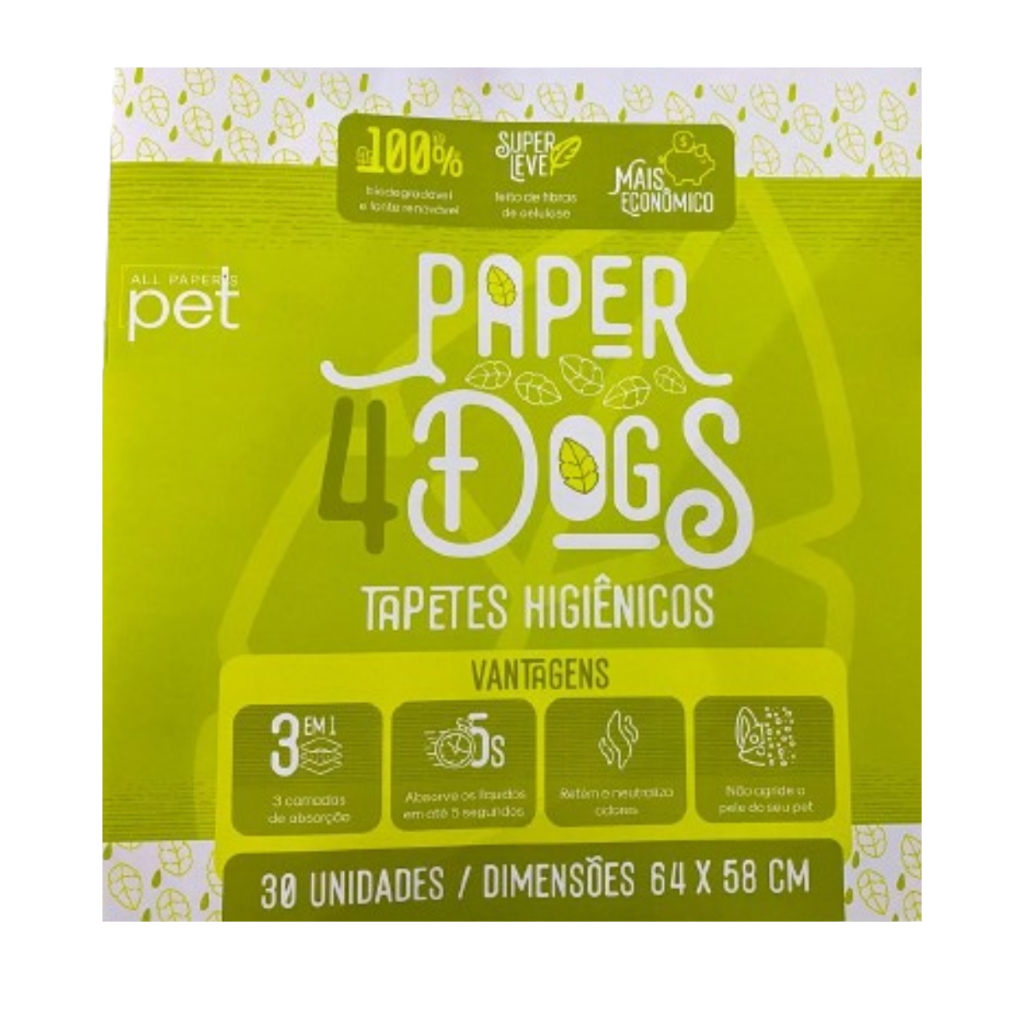 Tapete higiênico de papel 3 Camadas Grande 64x58 Jornal Pet melhor custo benefício