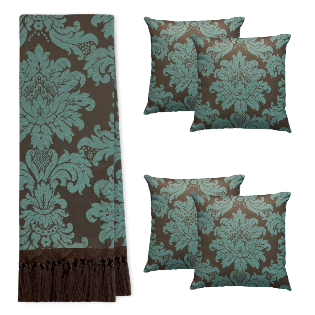 Kit Manta Xale Para Sofá E Cama Cores Com 4 Capas de Almofada em Oferta na Shopee