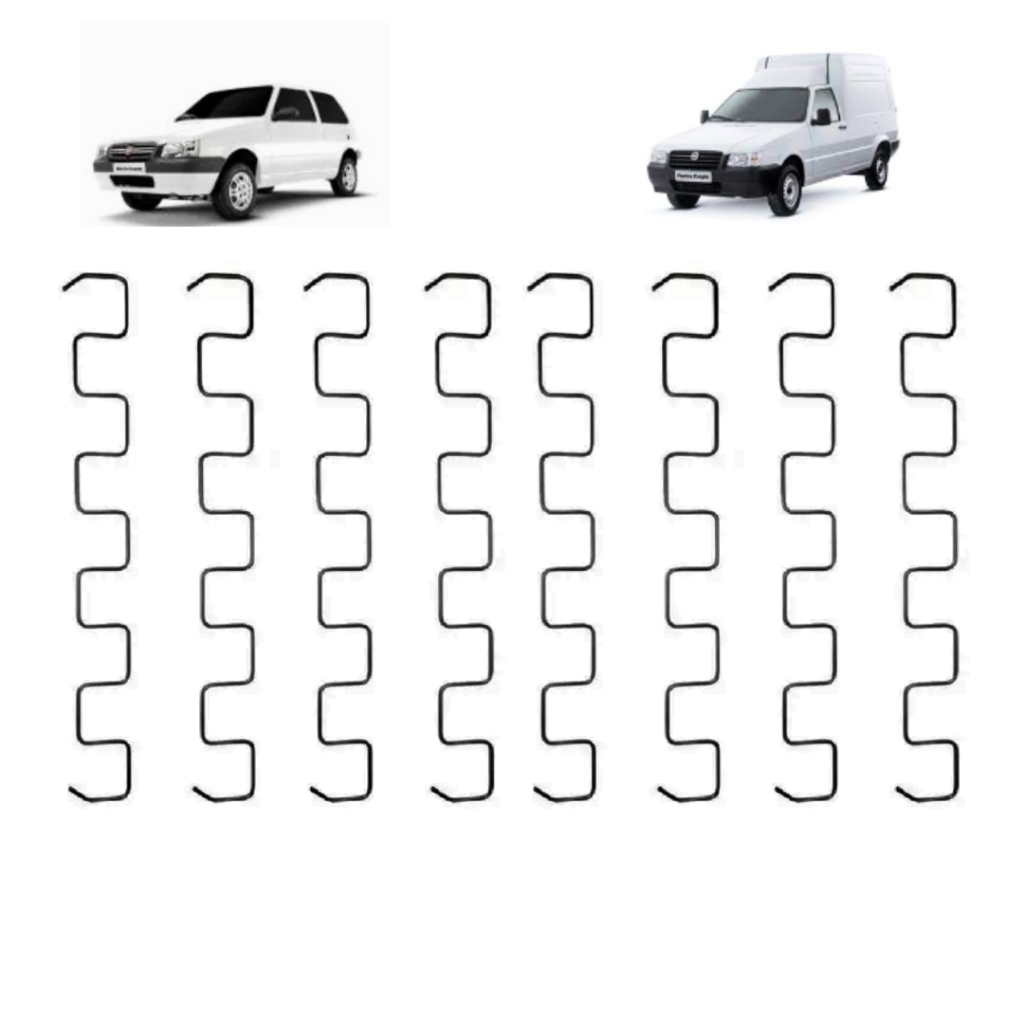 Kit 12 Molas Assento Banco Dianteiro Fiat Uno Palio Fiorino Elba