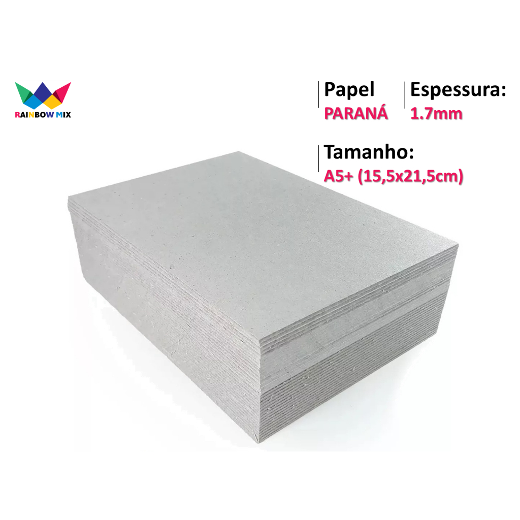 Papelão Paraná 1,7mm - 200 Placas Capa Agenda A5+ 15,5x21,5cm em Oferta na Shopee