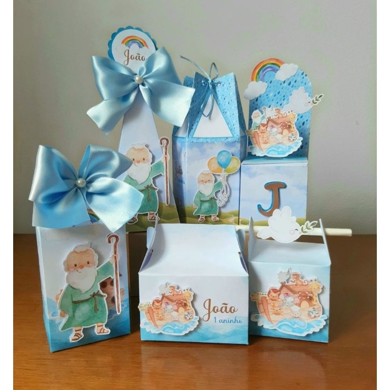 kit festa arca de Noé personalizados, lembrancinha, caixa festa infantil, aplique 3d