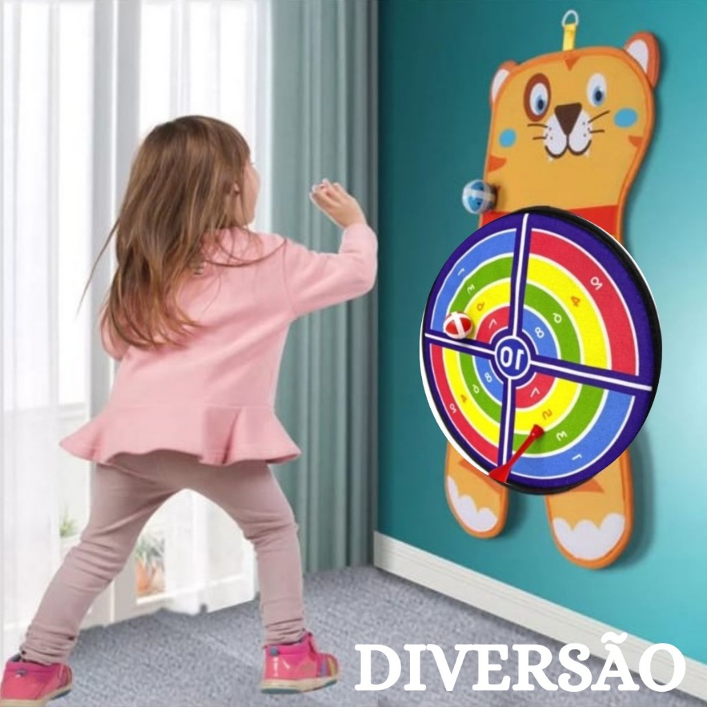 kit 2 Jogo De Dardos Alvo Gruda Com Velcro Infantil brinquedo 2 bolas 2 dardos JOGO CRIANÇAS