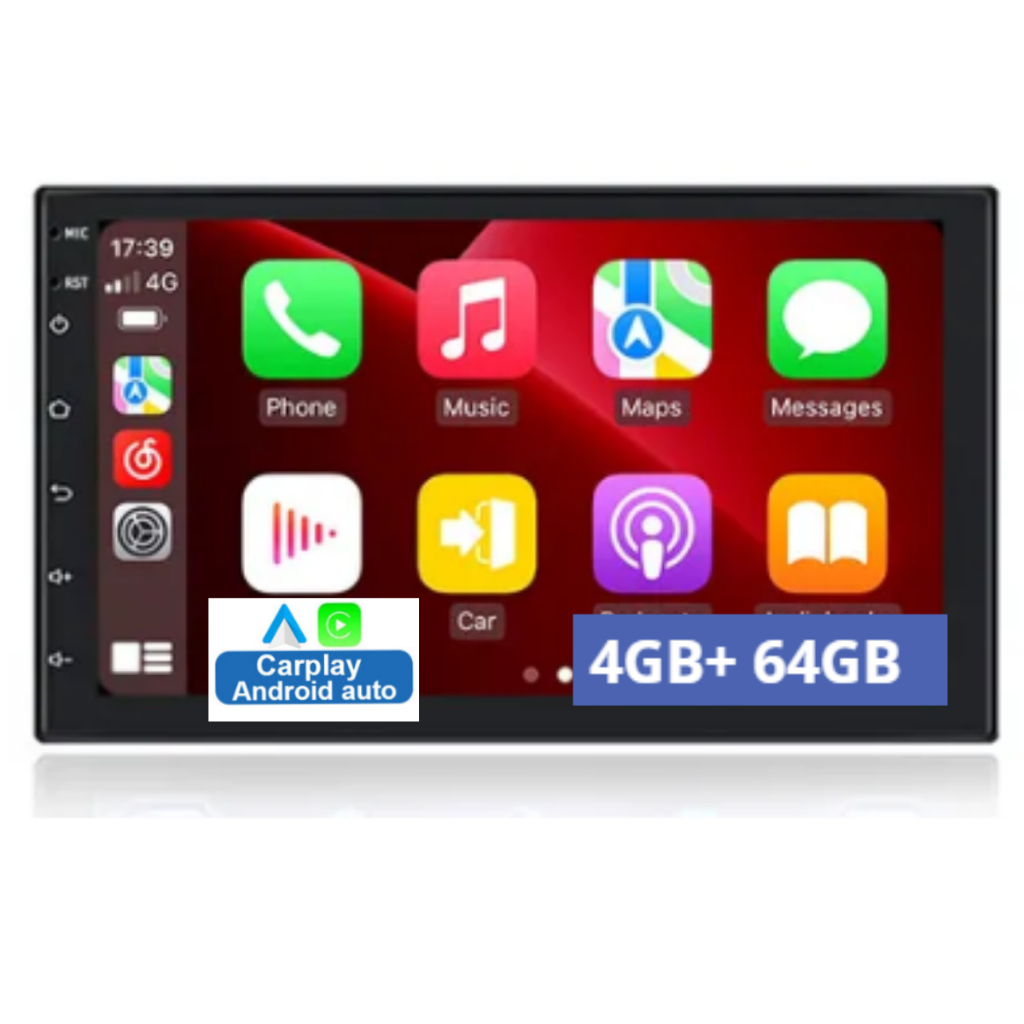 Central multimídia Android carro 2 Din Gps 100% Android 7 pol  Wifi