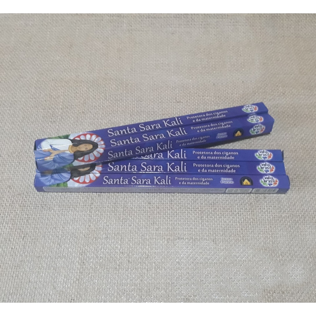 Incenso Santa Sara Kali Índia Brasil -  Kit com 05 Unidades