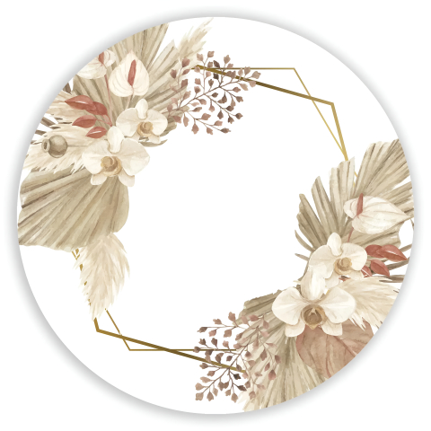 Painel Festa Infantil Redondo Floral Rose Gold, formas em dourado + Arco, Suporte incluso. Fazemos personalizado com qualquer tema. Confeccionado em Lona fosca, impressão de alta resolução. cenário Circular p/ Decoração