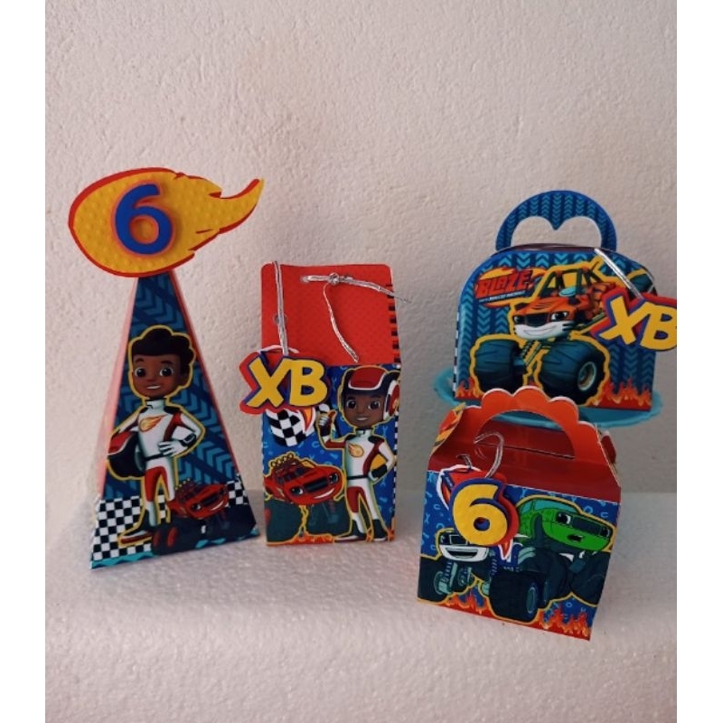 Personalizados Monsters Machines 40 peças lembrancinha caixinhas de aniversário kit festa