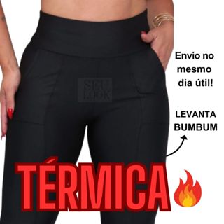 Calça Legging Feminina Legging Flanelada Calça Montaria Peluciada Zero Transparência em Oferta na Shopee