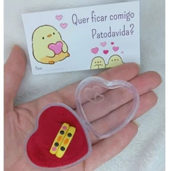Par Anéis Patodavida com Caixinha Pato