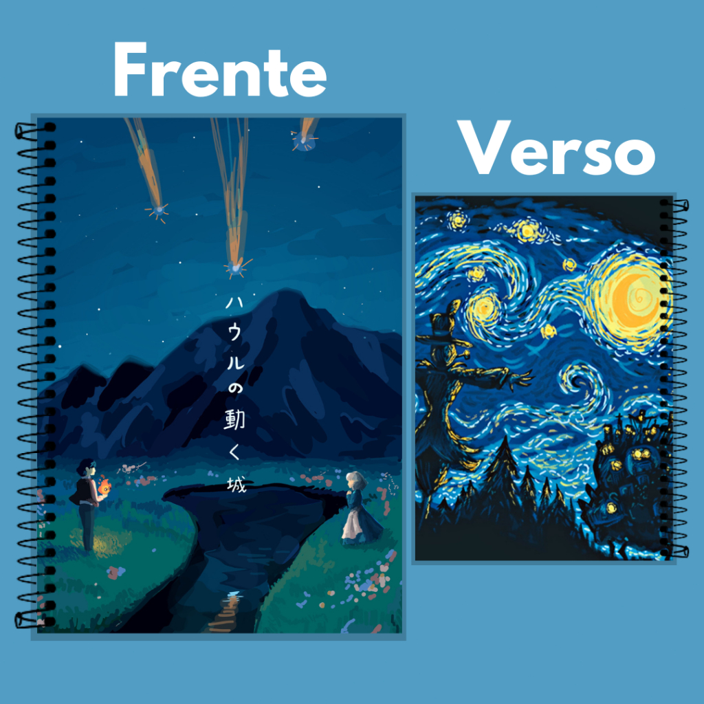 Caderno Personalizado Anime STUDIO GHIBLI - 1, 10, 15 e 20 Matérias.