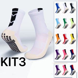 Nova Meia De Futebol Esportiva Detalhes De Seta Antiderrapante em Oferta na Shopee