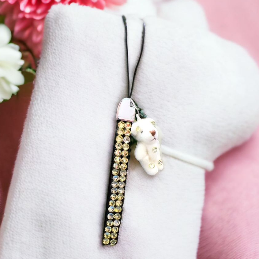 Z.W BIJOUX Pingente de Celular urso/chaveiro celular/mini phone strap