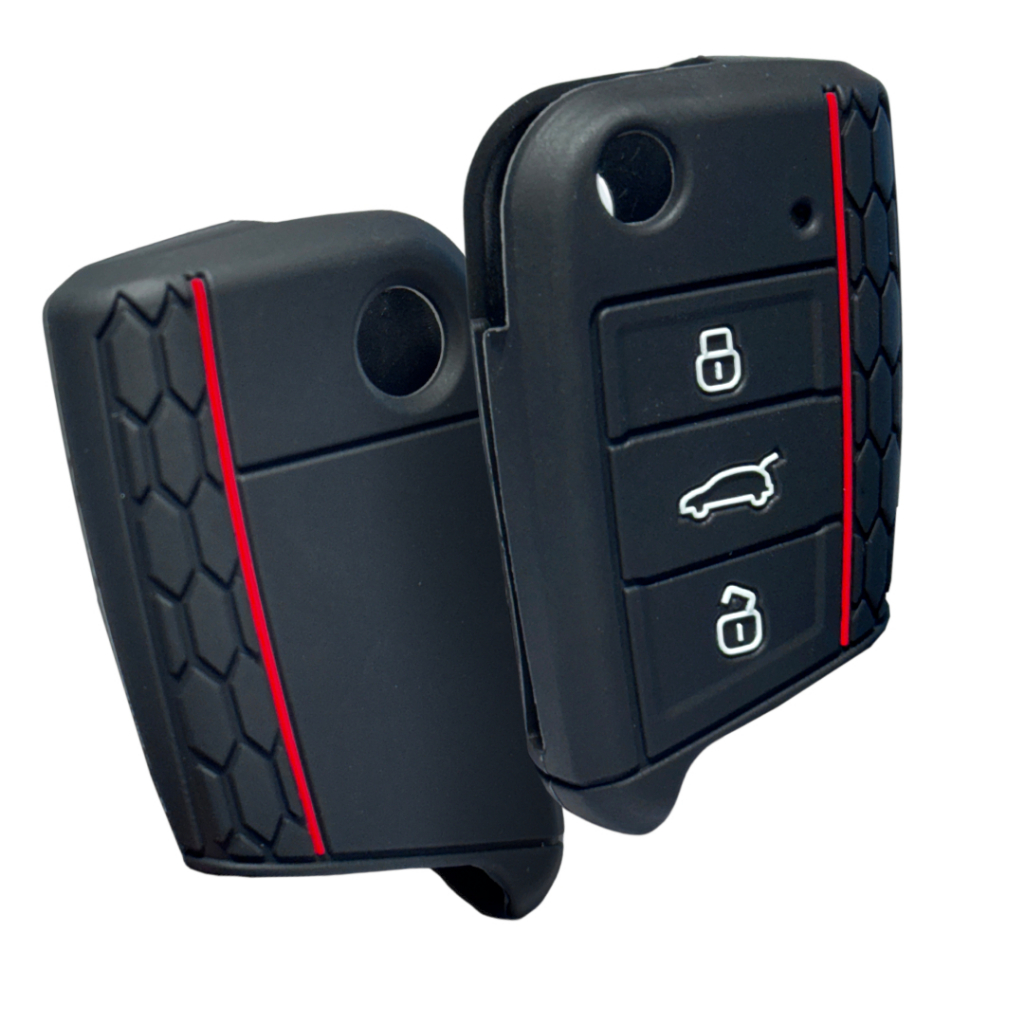 Capa Silicone chave Volks Vw Golf Novo Polo Virtus Jetta GTI TSI - Capinha para chave volkswagen 3 botões