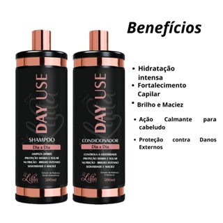 Kit Profissional Shampoo e Condicionador 500 ml Day Use Controle de Oleosidade e nutrição diária em Oferta na Shopee