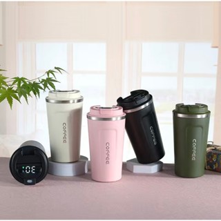 Caneca Copo De Café Coffee Com Termômetro DIGITAL Isolado Termico de Aço Inoxidável em Oferta na Shopee