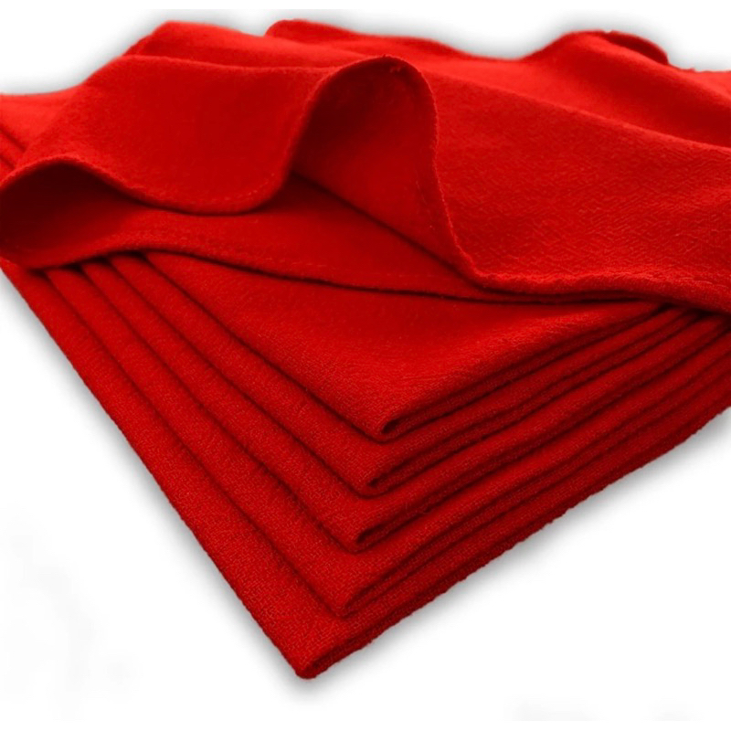 5 Panos De Prato Vermelho Pé De Galinha Com Bainha - O Legitimo