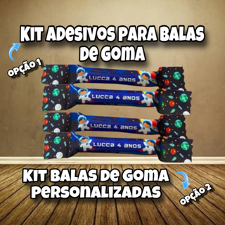 KIT BALAS DE GOMA PERSONALIZADAS (TODOS OS TEMAS) em Oferta na Shopee