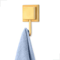 Gancho Cabide Suporte Porta Toalha Parede Banheiro Porta Pano Prato Cozinha 3M Dourado Fosco Arthi