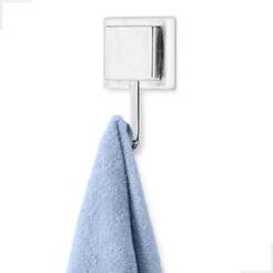 Gancho Cabide Suporte Porta Toalha de Rosto de Parede Banheiro 3M Sem Furo Cromado Arthi