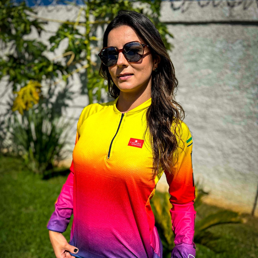 Camisa Pesca Escama Feminina Brasil, Camisa de Pescaria Blusa de Pesca, CAmiseta Proteção UV+50