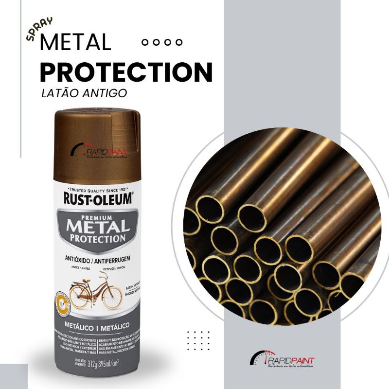 Spray Latao Antigo ANTI-FERRUGEM Metal Protection Rust Oleum