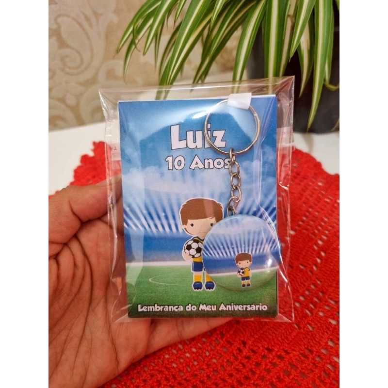 kit Lembrancinha Futebol Brasil Copa do Mundo Bloquinhos +  Chaveiros Personalizados Aniversario