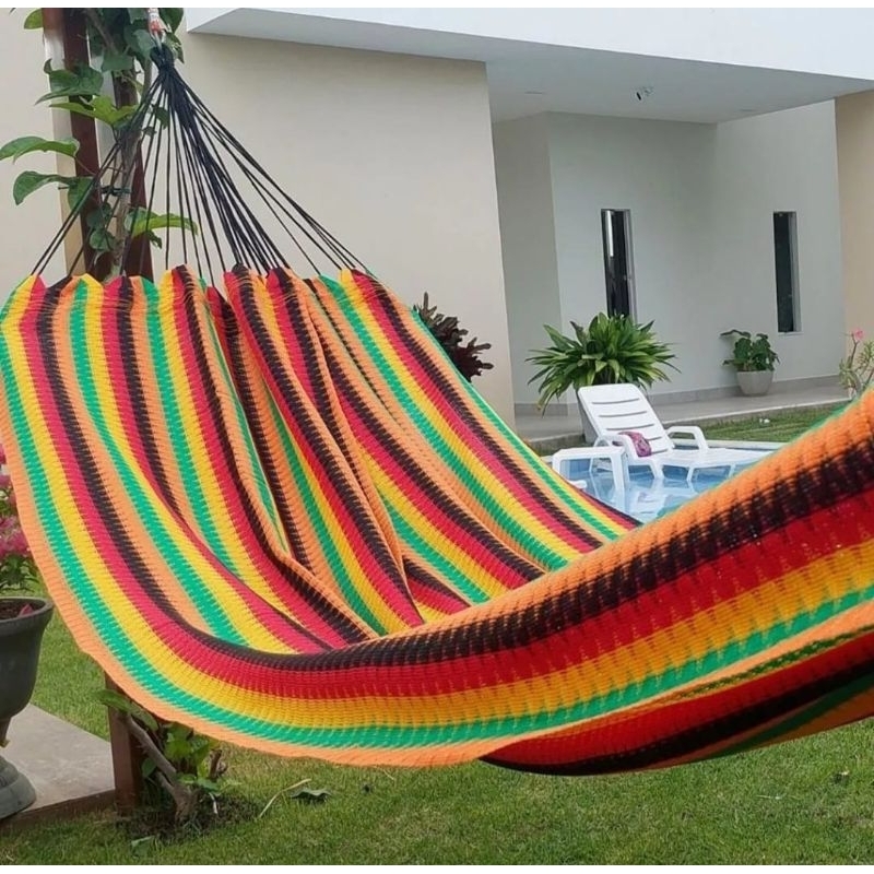 Rede De Descanso Dormir Amazonas Nylon Impermeável Colorida em Oferta na Shopee