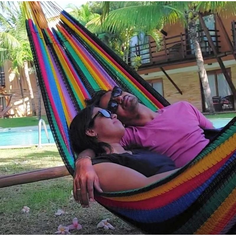 Rede De Descanso Dormir Amazonas Nylon Impermeável Colorida