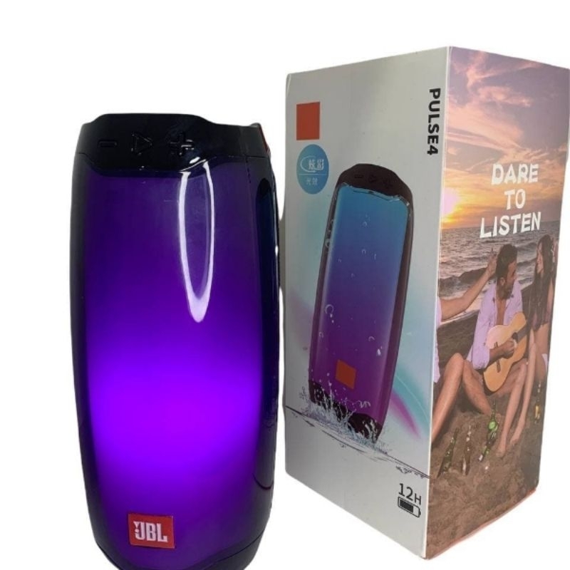 JBL, Caixa de Som, Pulse 4, Portátil, Bluetooth, Show de Luzes, À Prova D'água, Radio Portatil Original, Luzes Coloridas~Cores: Envio Aleatório!