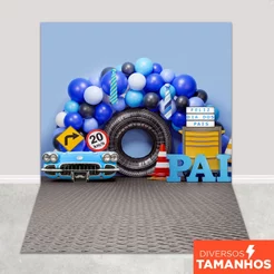 Fundo Fotográfico Dia dos Pais Cenário Oficina Em Tecido Painel Sublimado para Fotos - FPA-156