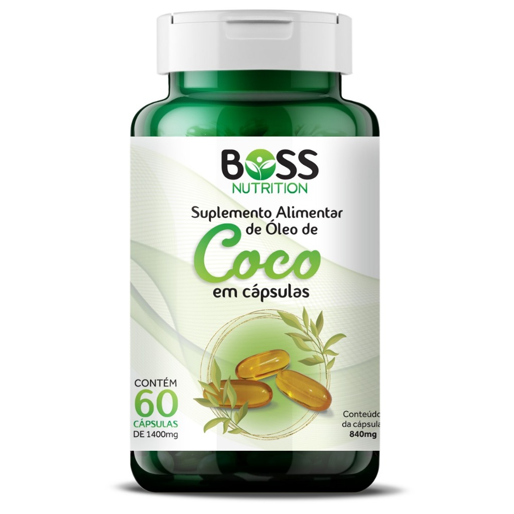 Óleo De Coco 1400 Mg 60 Cápsulas