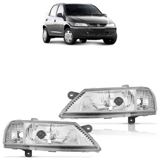 Par Farol Dianteiro Celta 1999 2000 2001 2002 2003 2004 2005 2006 Máscara Cromada em Oferta na Shopee