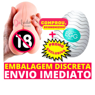 Masturbador Masculino Formato em Silicone Vagina + Egg Ovo Masturbador Masculino Wavy Sex Shop em Oferta na Shopee