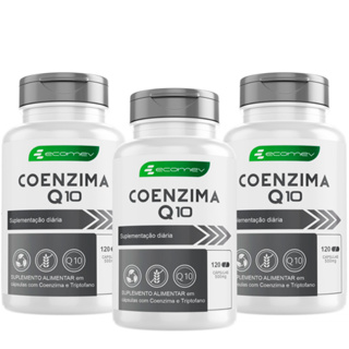 3x Coenzima Q10 + L-Triptofano 360 caps Ubiquinol 100% de Absorção Ecomev em Oferta na Shopee