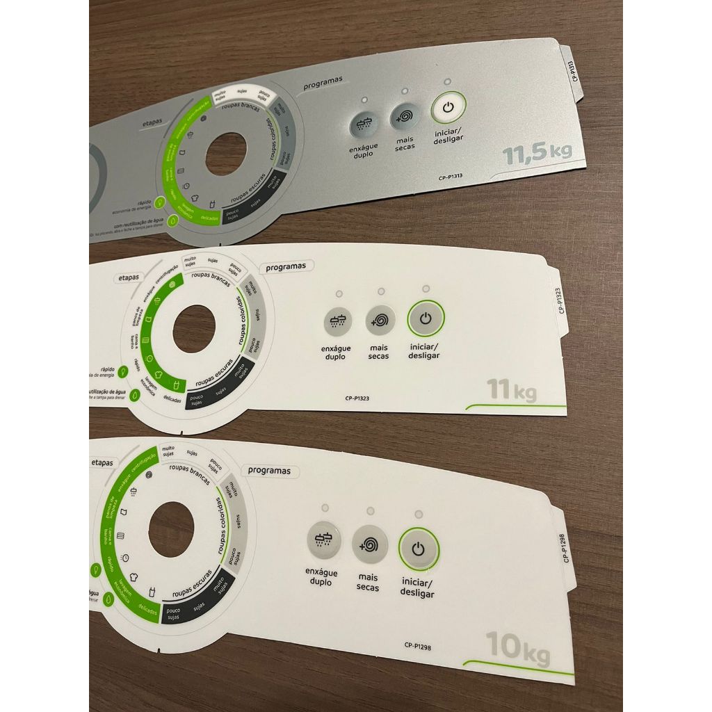 Painel decorativo lavadoras consul CWE11/CWG12/CWE10
