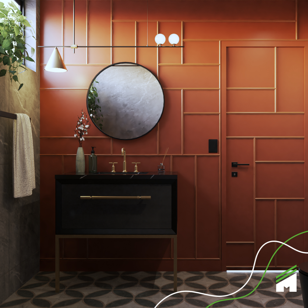Boiserie Eva Flexível Autocolante RM61 Linha Urban Telha 2,3cm - Home & Living