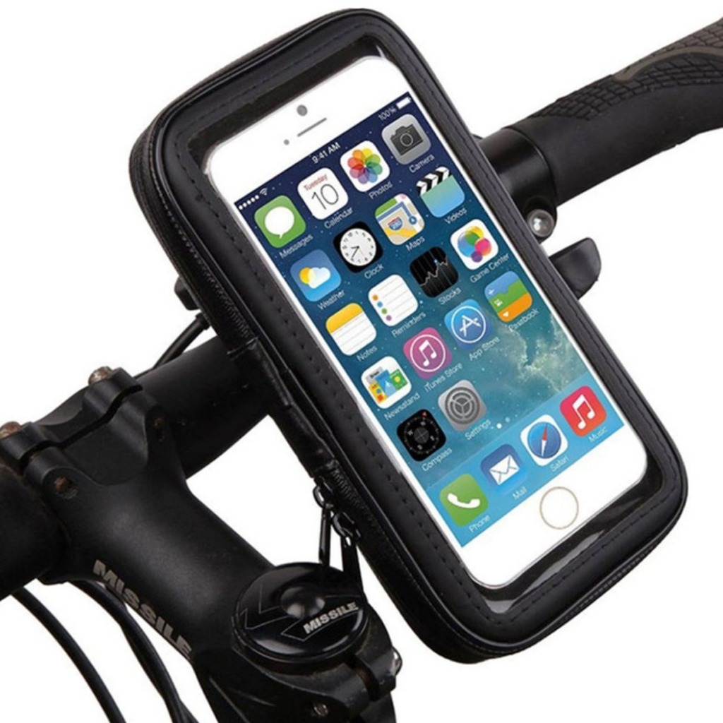 Suporte De Celular Bicicleta Moto  C/ Ziper Prova D'agua 6.7 Polegadas ( LE-030D )