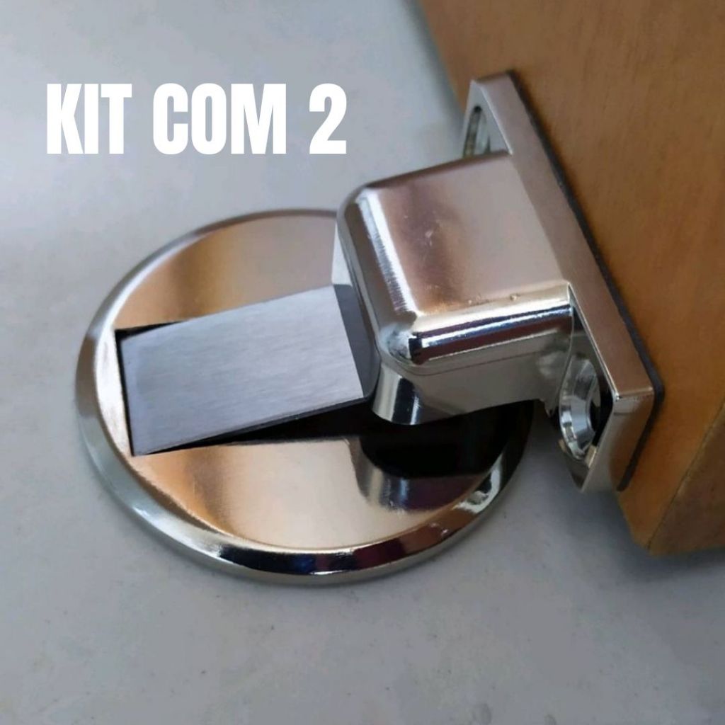 Kit 2 Prendedor Fixador Trava Porta Magnético Fixação Slim