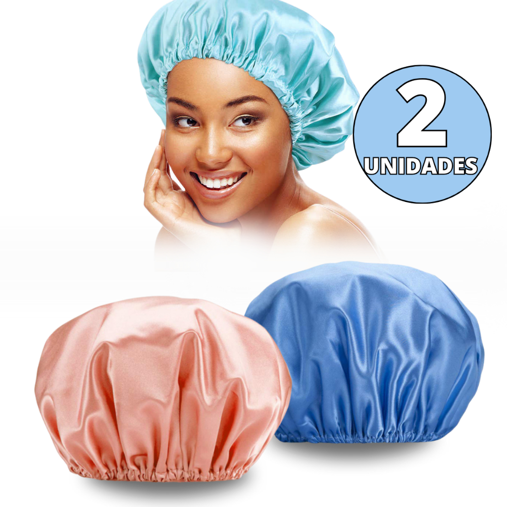 Kit 2 Touca de Cetim Ajustável Toca Anti Frizz Toque de Seda