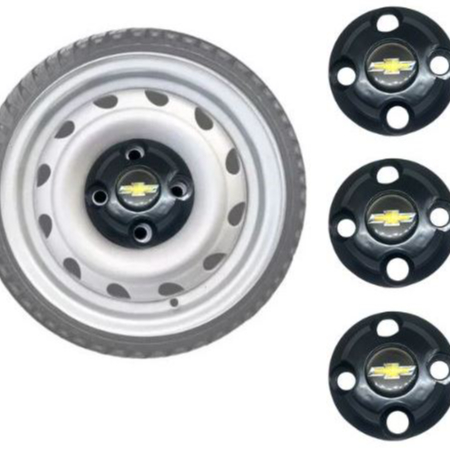 Jogo Calota  Central  GM  ARO 14" e 15" CELTA CORSA PRISMA ONIX MONTANA