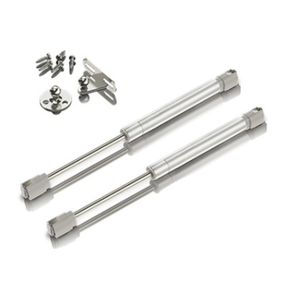 Kit 2 Pistão Com Amortecimento a Gás P/ Porta de Armário Basculante 60n(6Kg) 80n(8Kg) 100n(10Kg) 120n(12Kg) e 150n(15Kg)
