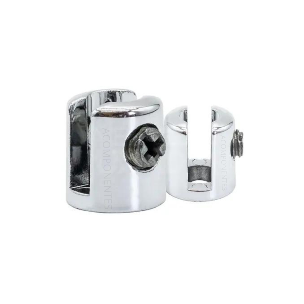 (kit 20 Uni) Suporte Prateleira Pino Fenda Zamac Cromado 4mm ou 6mm/8mm/10mm Vidro Acrilico