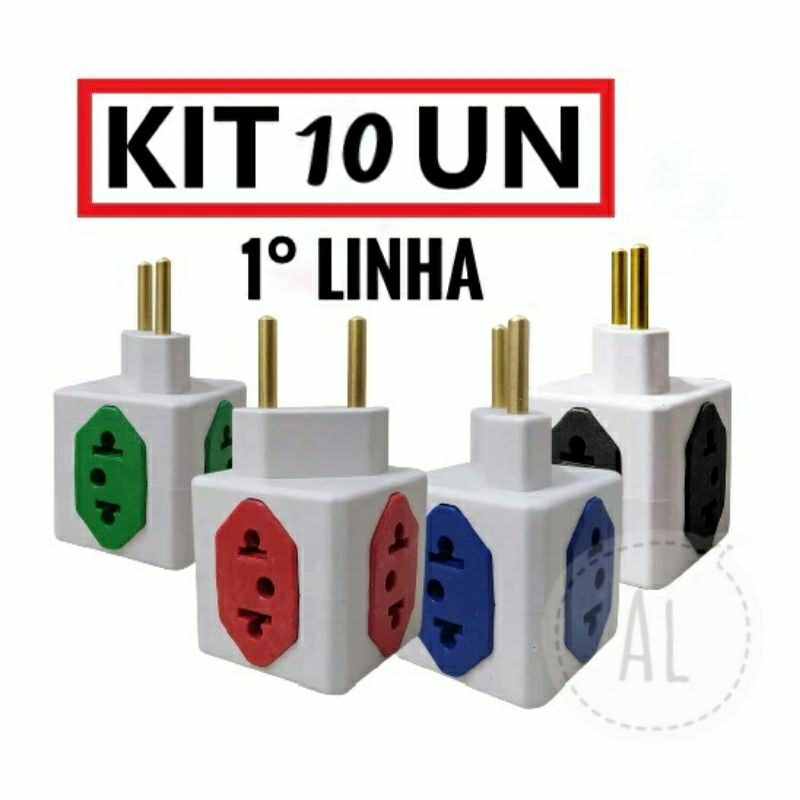 Kit 10 unidades Adaptador Cubo Triangular 10/20 A- Cubo Primeira Linha