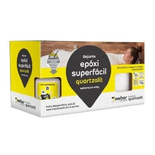 Rejunte Epóxi Super Fácil 1kg Quartzolit Cinza Artíco