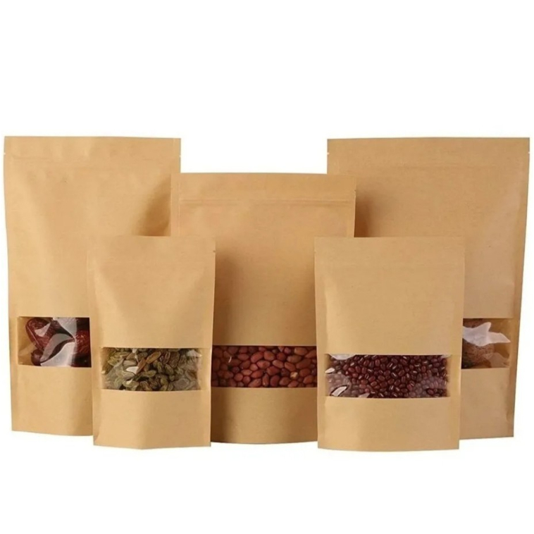 Saco Papel Zip com Visor Kraft Diversos Tamanhos c/50 Unidades