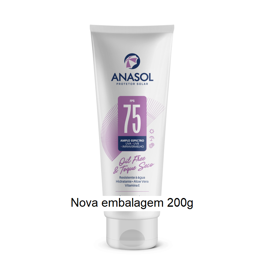 Anasol Protetor Solar Corporal Toque Seco FPS 75 proteção em 75 vezes - 200g