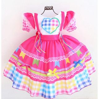 Vestido Infantil Festa Junina Quadrilha São João Caipirinha em Oferta na Shopee