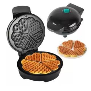 Máquina Waffler Elétrica Antiaderente 5 Formas Coração