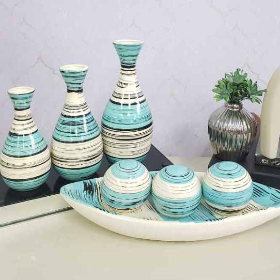 7 Peças de vasos centro de mesa Decorativo Enfeite em Cerâmica para Rack Sala Aparador decoracao em Oferta na Shopee
