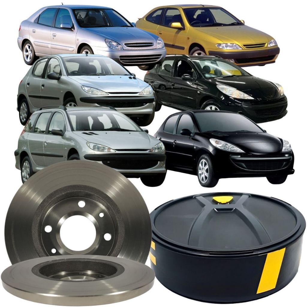 Par Disco Freio Dianteiro Sólido Xsara 206 Sw 207 Sw em Oferta na Shopee